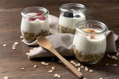 Yogurts and other natural products containing natural probiotics